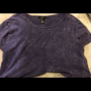 forever 21 plain purple crop top